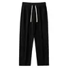 Men's Pants Men Spring Long Trousers Cozy Stylish Winter Sweatpants Wide Leg Elastic Waist Deep Pockets For Comfort Breathable