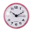 Wall Clocks Sucker Clock Waterproof Silent Bathroom Hanging Roman Numerals Anti-fog Digital Decorate