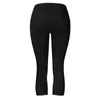 Leggings femininas Push de cor sólida para cima com bolsos bulfeindo calças de ginástica de esportes de dança de ioga cortadas calças de ginástica