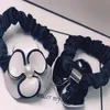 5X4 5CM Fashion black and white acrylic flower head rope rubber bands hair ring hairpin for ladies favorite headdress Jewelry Acce3341