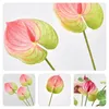 Fiori decorativi Anthurium Flower Po prop Simulation Andraeanum Christmas Village Tree Bouquet