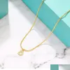 Pendant Necklaces Inlaid Zircon Letter Initial Pendant Necklace For Women Gold Chain Cute Charms Collier Alphabet Necklaces Jewelry Fr Dhgfw