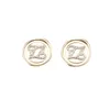 Klassisk 18K Gold Plated Dangle Designers Letters Stud Earrings Geometric Luxury Brand Women Rhinestone Pearl Earring Charm för WED215W