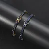 Hip Hop 4mm Tennis Blue Cubic Zirconia Bling Chain Iced Chain Bangles Bracelets Unisexe 1 Row CZ Link Chains Fashion Rock231E