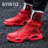 Skor 2021 High Top Men Women Tennis Shoes Lace Up Chunky Male Red Sneakers Gym Female White Sport Boot Tenis Masculino Feminino Femme