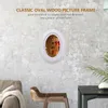 Frames Po Frame Home Decorating Tool Black Oval Picture Wall Hanging Decoration Hand Made Wood Hanging-decoration