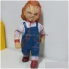 Décoration de fête Graine originale de Chucky 1/1 Stand Statue Horror Collection Doll Figure Childs Play Good Guys Big Halloween accessoires Dr Otmc5