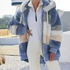 Veste surdimensionnée pour les femmes 2023 Nouveau automne en hiver chaud en peluche de poche en peluche streetwear lâche Lady usterwear manteau roupas féminina