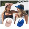 Geniş Memlu Şapkalar Katlanabilir Yetişkin Anti-UV Hızlı kuruyan seyahat kapakları Büyük Vizör Şapkası Kadınlar için Top Plaj Kapağı