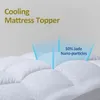 Toptopper Mattress Topper Size queen, tampa de colchão de resfriamento para dormentes quentes, neve 5D extra grossa para baixo