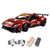 Bloki techniczne MOC Red 488 Model samochodu sportowego Zespół Budowa Słynne elementy budulcowe Zespół Build Block