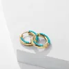 Hoop Earrings 2023 Trendy Gold Color Copper Round Circle For Women Small Simulated Pearls Huggie Hoops Korean Jewelry