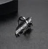 2024 Choucong Wedding Rings Luxury Jewelry 18K Black Gold Marquise Cut 5A Cubic Zircon Party Eternity Promise Women Engagement Open調整可能なリングギフト