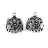 22843 4pcs lot Vintage Silver Hollow Buddha lotus Crown Hat Curve Carve Filigree Pendant Tassel Cap Bead Cap215t