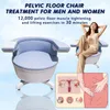 2 färger EMS-stol Kvinnor Health Pelvic Floor Resonator Postpartum Reparation av urinläckagebehandling Hi-EMT Elektromagnetisk stimulator