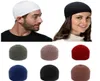 Vinter stickad muslimska män bön hattar varma manliga mössor mössa islamiska ramadan judiska kippah homme hatt men039s wrap head9237716