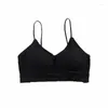 Tenue de yoga Sexy Solid Women Sports Bra Tops sans anneau en acier Top Top Fitness Running Pad Sportswear Tank Sport Push Up Bralette