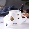 Tasses animales chien en céramique tasse tasse de petit déjeuner tasses au lait et à un an