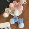 Simpatici filati di lana o capelli clip per capelli clip per capelli dolci pom-pom barrette da coprica