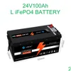 Batterie per veicoli elettrici 24v 100ah Lifepo4 Batteria al litio con display di tensione BMS adatto per barche carrette da golf carrelli elevatori solare en dhgam