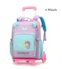 Sacs Ziranyu Kids School Rolling Rolling Sac à dos pour garçons Sac à roues Sac Étudiant Trolley Bookbag Boued Sac Girls School Trolley Sac