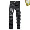 Designer Jeans Jeans pourpre pour hommes pantalons denim Black Pant Purple Brand Jeans en détresse Black Party Ripped Biker Streetwear Casual 284