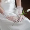 WG063 Eleganti guanti da sposa da sposa Dots morbido rotano corto di brutti Brides Bidesmaid Women Accessori per matrimoni 231222