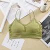 Tenue de yoga Sexy Solid Women Sports Bra Tops sans anneau en acier Top Top Fitness Running Pad Sportswear Tank Sport Push Up Bralette