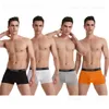 Onderbroek mag je houden van je Ice Silk Men's Boxer Letters Printing Underpants Comfortabele bokser Male Stretch Shorts Boys Underwear Men Lingerie T231223