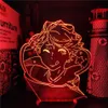 Haikyuu iwa-chan oikawa led 3D Illusion Nightlights Lampa Anime 7 Kolor zmieniająca lampara na prezent świąteczny 311q