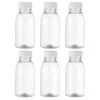 Storage Bottles 6pcs 100ml Empty Milk Small Juice Leakproof Plastic Portable Beverage Kitchen Accessories