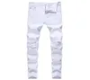 Solid White Ripped Jeans Männer Klassiker Retro Herren Skinny Jeans Brand Elastic Denim Hosen Hosen Casual Slim Fit Bleistift Pant 2107148423846