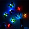10/20 unidades de luz noturna borboleta brilhante colorida alimentada por bateria, luz de parede decorativa LED adesivo estilo borboleta, cores enviadas aleatoriamente