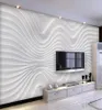 Tapety niestandardowe linia 3D wytłoczona krzywa Mural do salonu