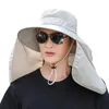 Berets Męski Rdzeń Brim Sun Hat Ochrona UV Czapki rybackie z klapką na szyję do turystyki na kemping