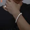 Lifeng mode sieraden hoogwaardige hiphop ijs uit linkketen sterling sier vvs moissanite armbanden mannen