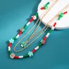 Chains Candy Multi-layer Necklace Decoration Christmas Tree Snowflake Bell Pendant Gifts