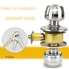 High Quality Stainless Steel Round Door Knobs Knob Handle Internal Round Door Knobs Entrance Passage Lock with Key 231222