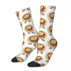 Skarpetki męskie hip hop retro zabawne szalone kompresja unisex hamburger street styl Wzór drukowany Happy Crew Sock Boys Prezent