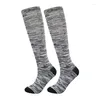 Sports Socks Compression Professional Running Pressing Bernet estiramiento de yoga alto de rayas largas