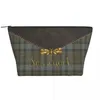 Sacs de cosmétiques Black Watch Tartan horloge verte et sac de maquillage bleu Femme Organisatrice de voyage Clans mignons de toilette de rangement en Écosse