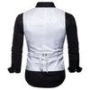 Men's Vests Male Vest Mens Waistcoat Formal Tops French Style Sleeveless Suit V-neck Button Casual Commuter Decorative Pattern