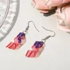 dangle earringsスパイラルアメリカン旗のための女の子軽量独立記念日ドロップイヤリングジュエリー