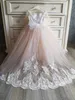 Girl's Dresses New Lace Applique Long Sleeves Flower Girl Dresses 2022 First Communion Dresses Ball Gown Robe Mariage Enfant FilleL231222