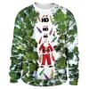 Capuzes masculinos suéter impressa em árvore de natal 3D em todos os homens Pullover Casual Sweatshirt Shirts Longa Casaco Unísex Streetwear 2023