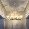 Chandeliers Antlers Chandelier For Living Room Dining Table Resin Hanging Light Bedroom Kitchen Island Cafe Bar Modern Suspension