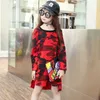 Filles robes pour enfants vêtements filles habillues camouflage vert coréen adolescents décontractés à manches longues sportives de sport