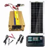 220V zonne-energiesysteem 50w-paneel 500W omvormer 60A controllerkit paneelbatterijlader - A355q