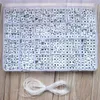 1620pcs Lettere inglesi perle acriliche Cover perle piatte quadrate per gioielli che producono la lettera di plastica in plastica per perle di plastica del bracciale incantesimo 20093320j