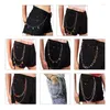 Pantaloni di cinture pantaloni catena goth catene multi -tipo in lega trasparente tasca del portafoglio in vita per le donne gipli regalo341a